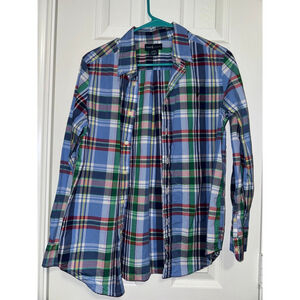 Boys Ralph Lauren L (14-16) Blue Green Plaid Button Down Shirt​
